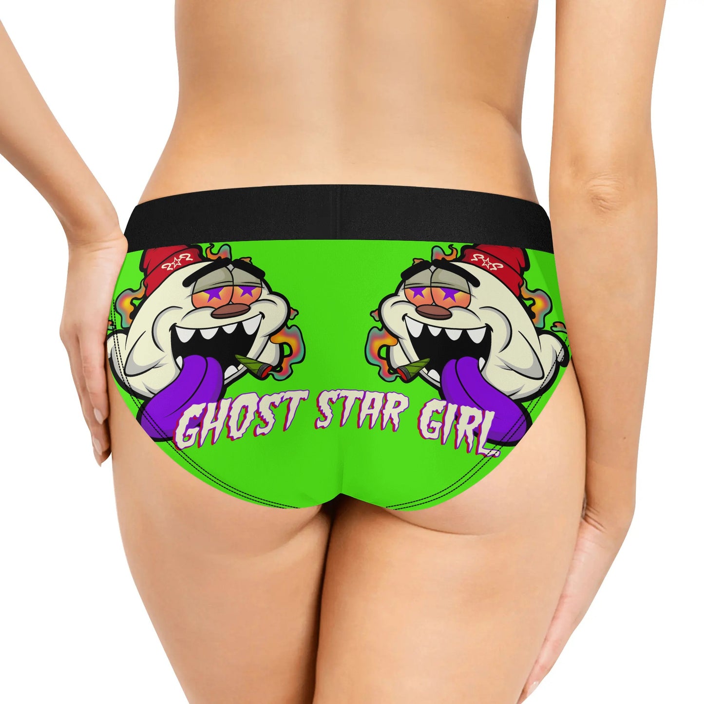 G.S.G Ghost Star Girl Womens Goo Green Mid Waisted Briefs