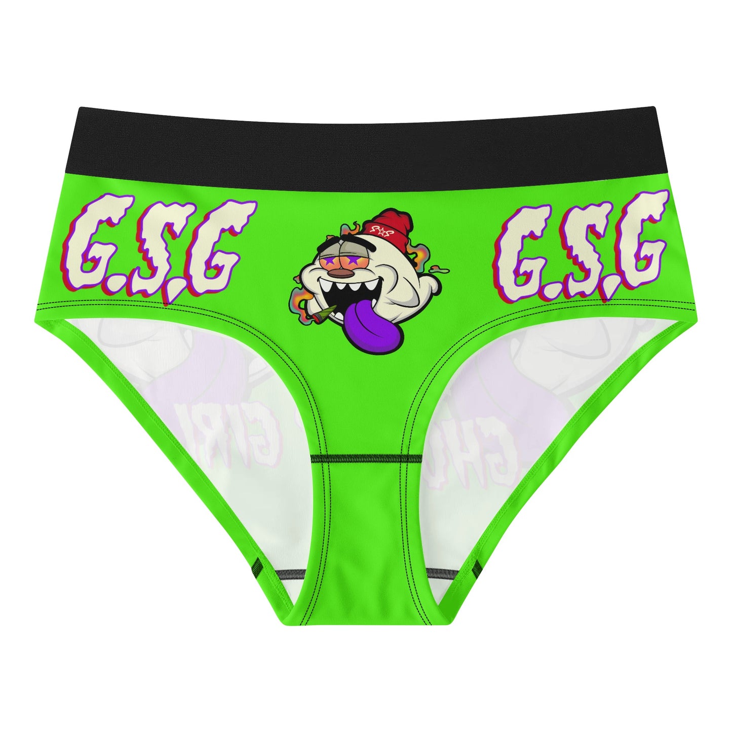 G.S.G Ghost Star Girl Womens Goo Green Mid Waisted Briefs