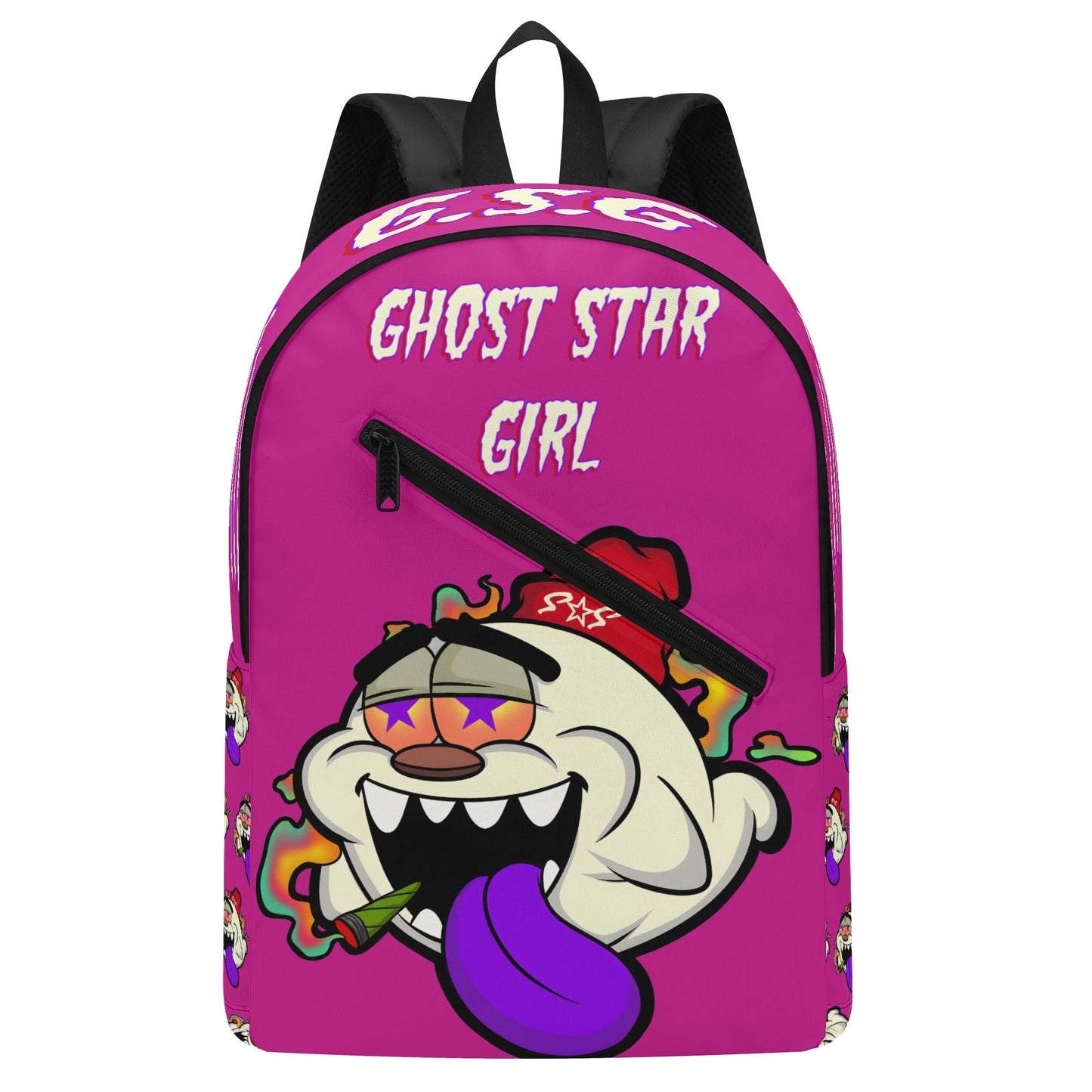 G.S.G Ghost Star Girl Womens Purple Laptop Backpack *Free Key Ring*