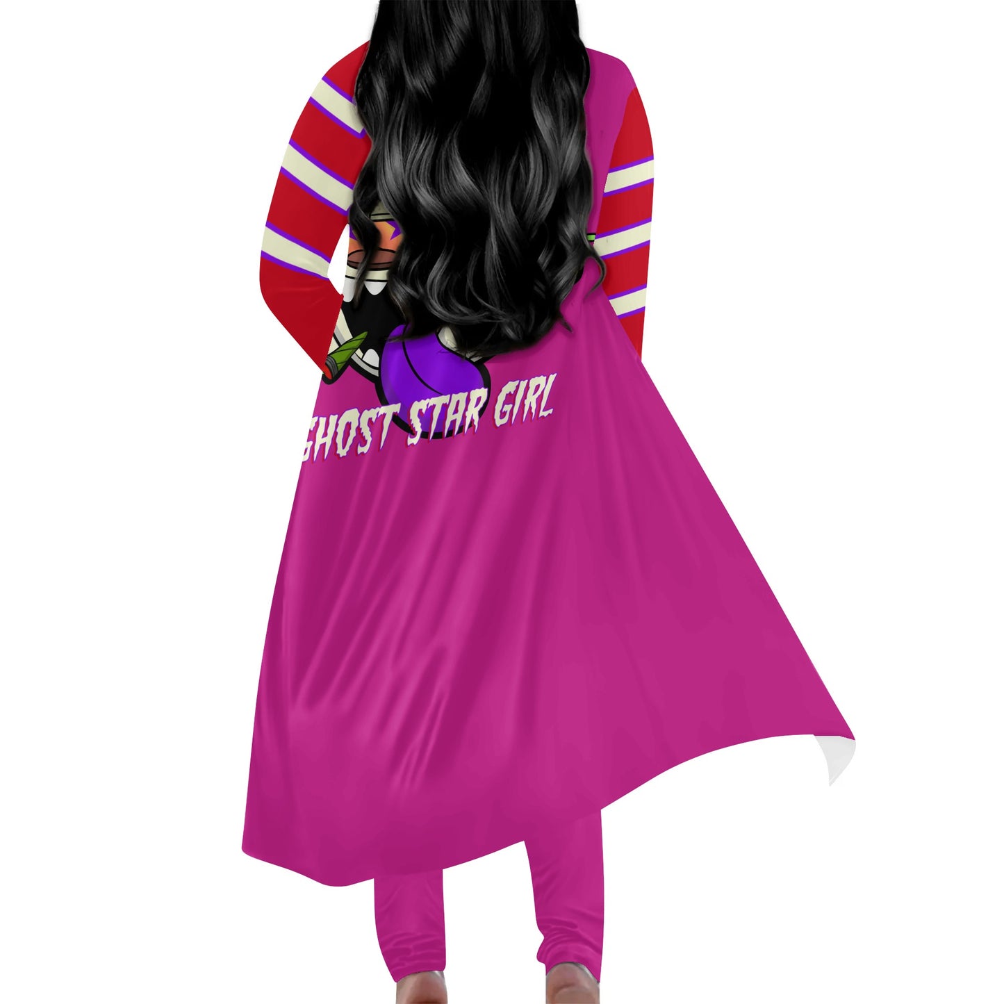 G.S.G Ghost Star Girl Purple/Maroon Long Sleeve Cardigan and Leggings 2pcs