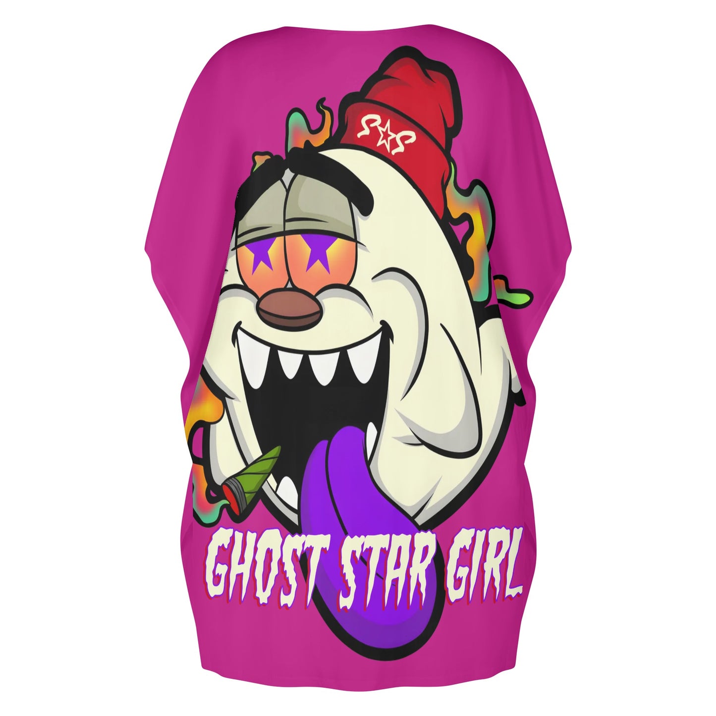 G.S.G Ghost Star Ghouls Purple Womens Daily Star Size Loose Dress