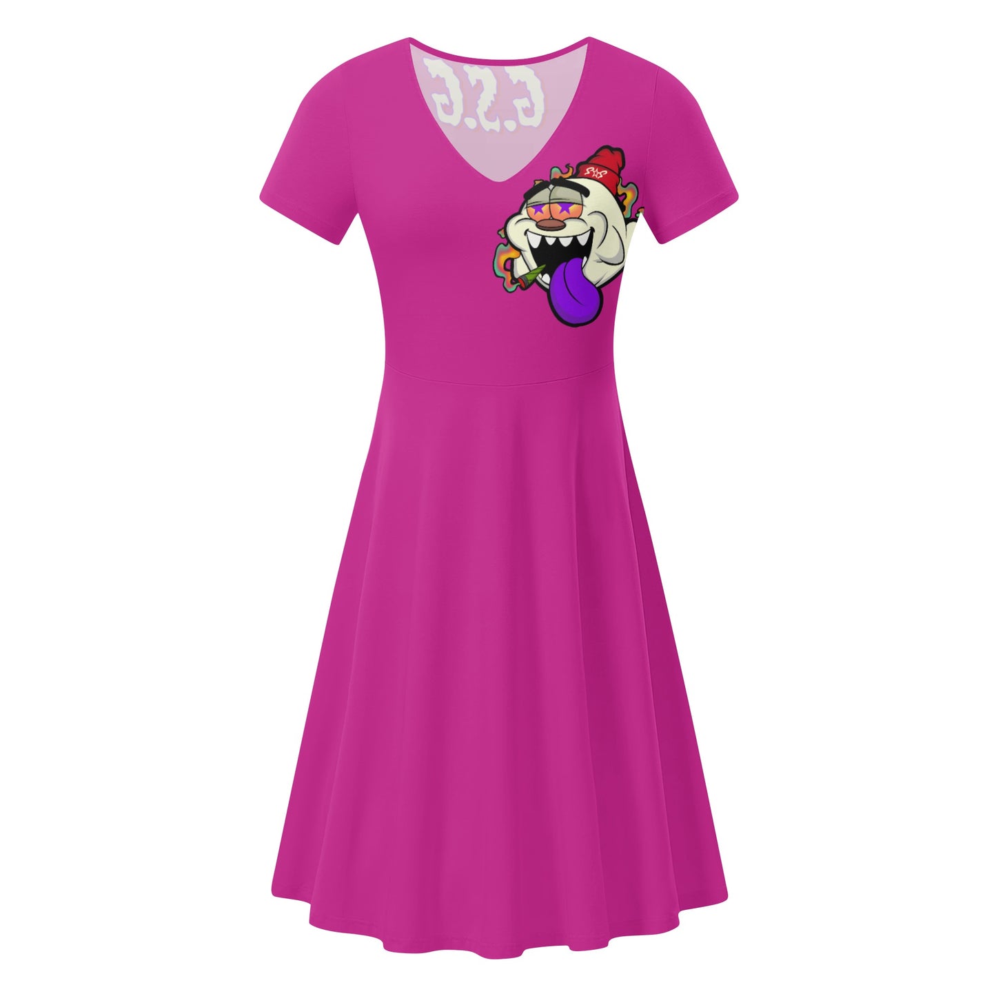 G.S.G Ghost Star Girl Womens Purple Ruffle Summer Dress