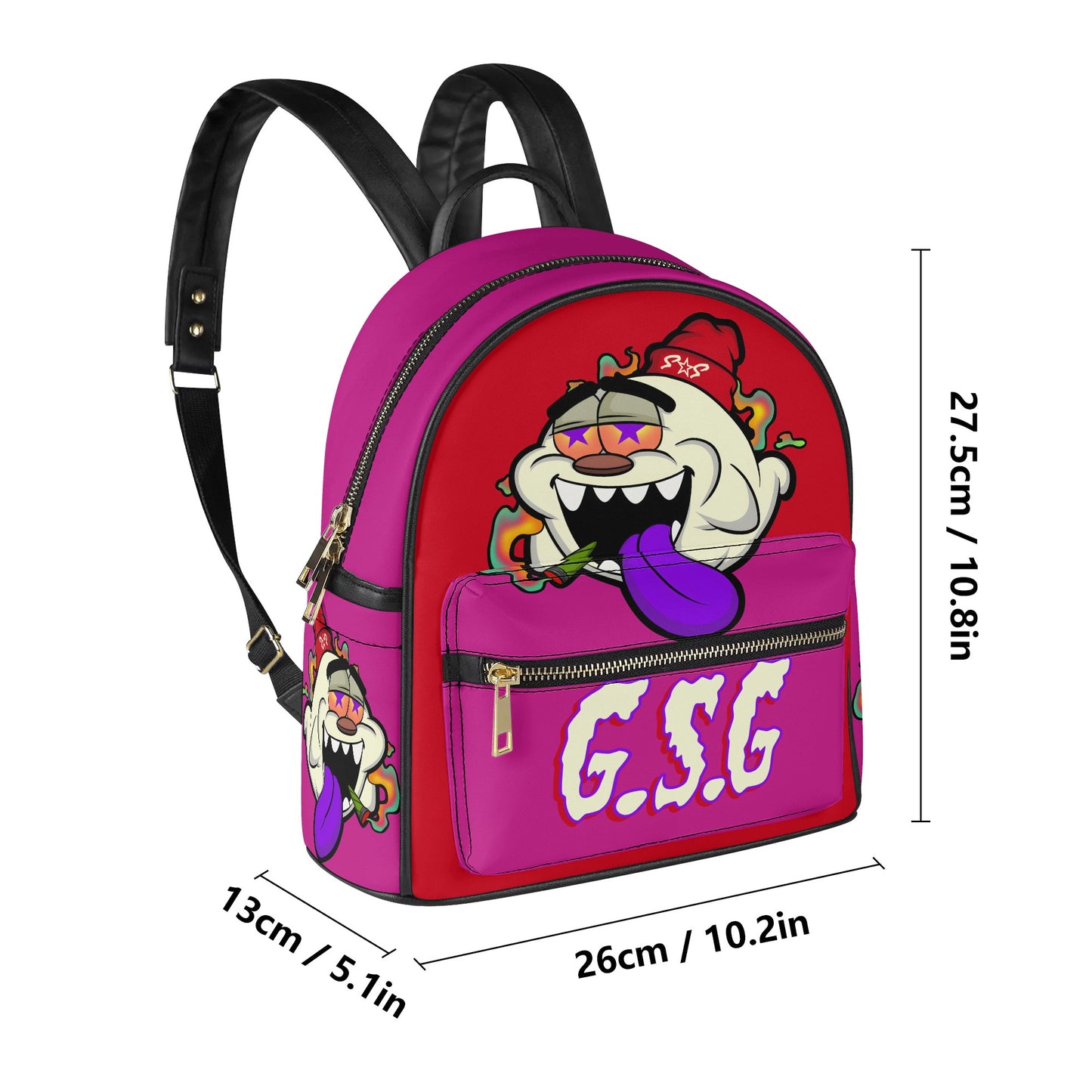 G.S.G Ghost Star Girl Purple/Maroon Backpack