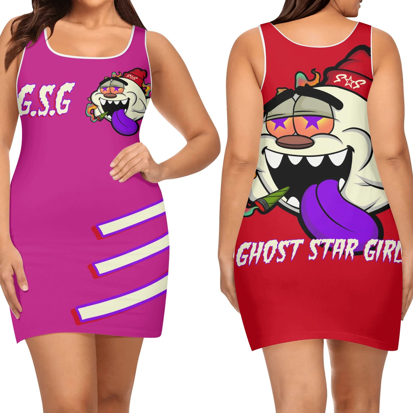 G.S.G Ghost Star Girl Womens Purple Elegant Sleeveless Vest Dress