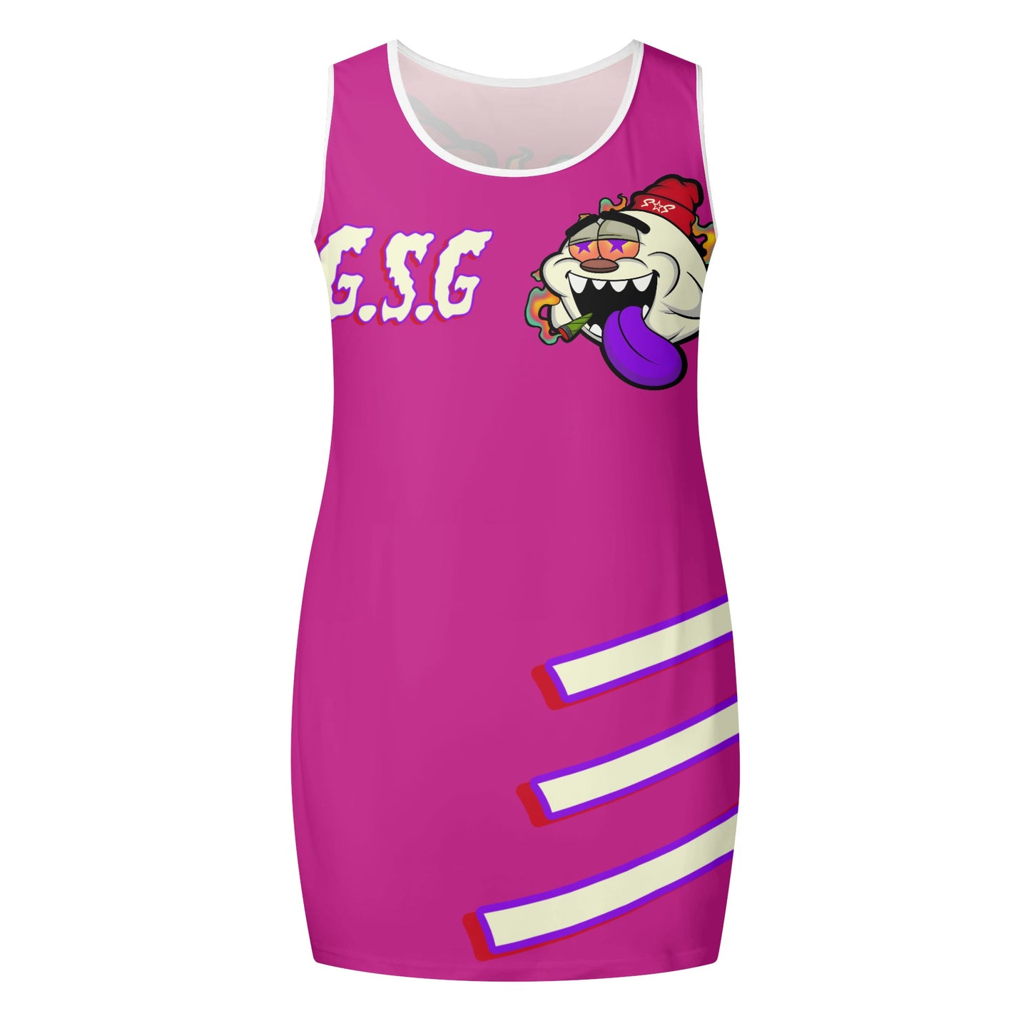 G.S.G Ghost Star Girl Womens Purple Elegant Sleeveless Vest Dress