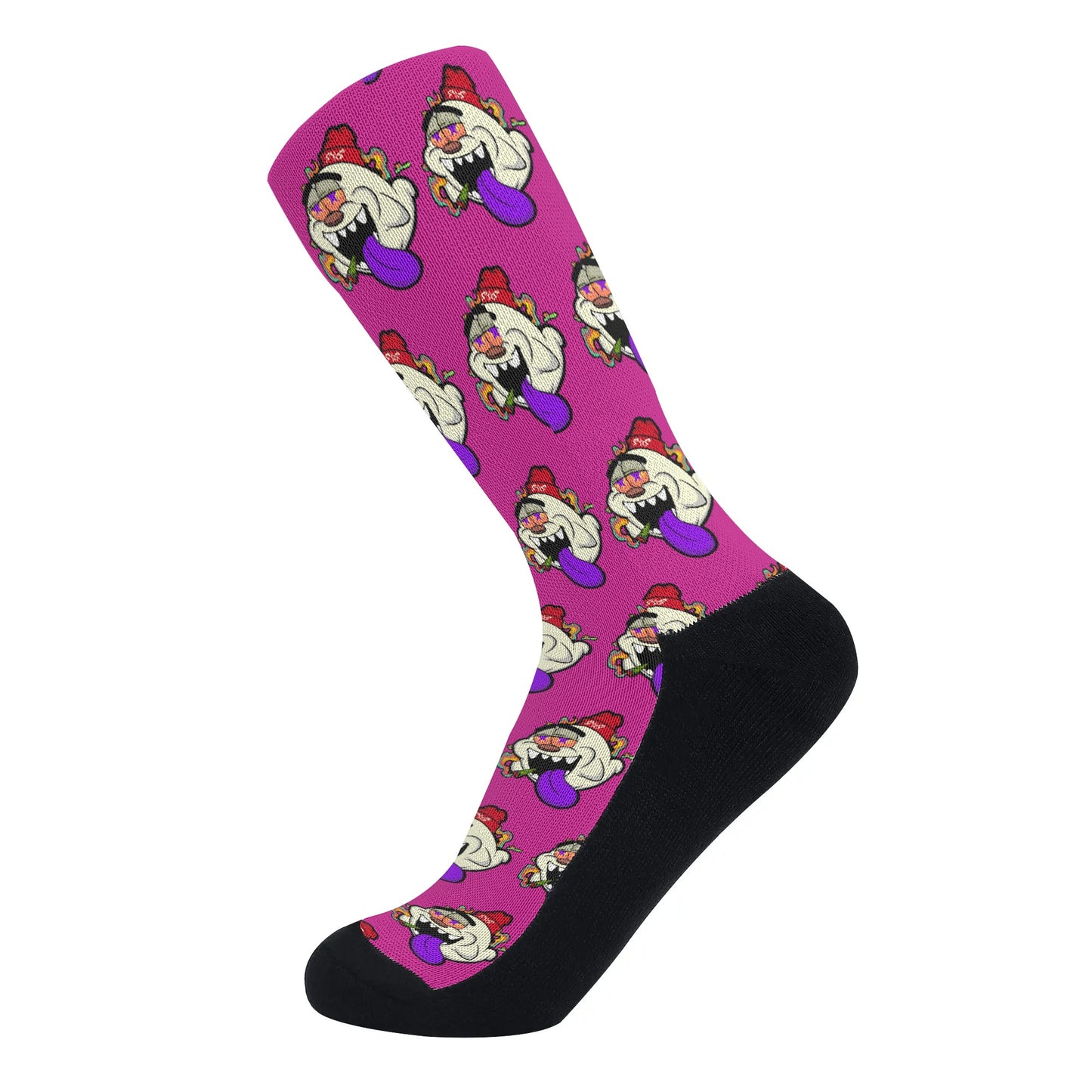 G.S.G Ghost Star Ghouls Purple Crew Socks *Free Bag Included