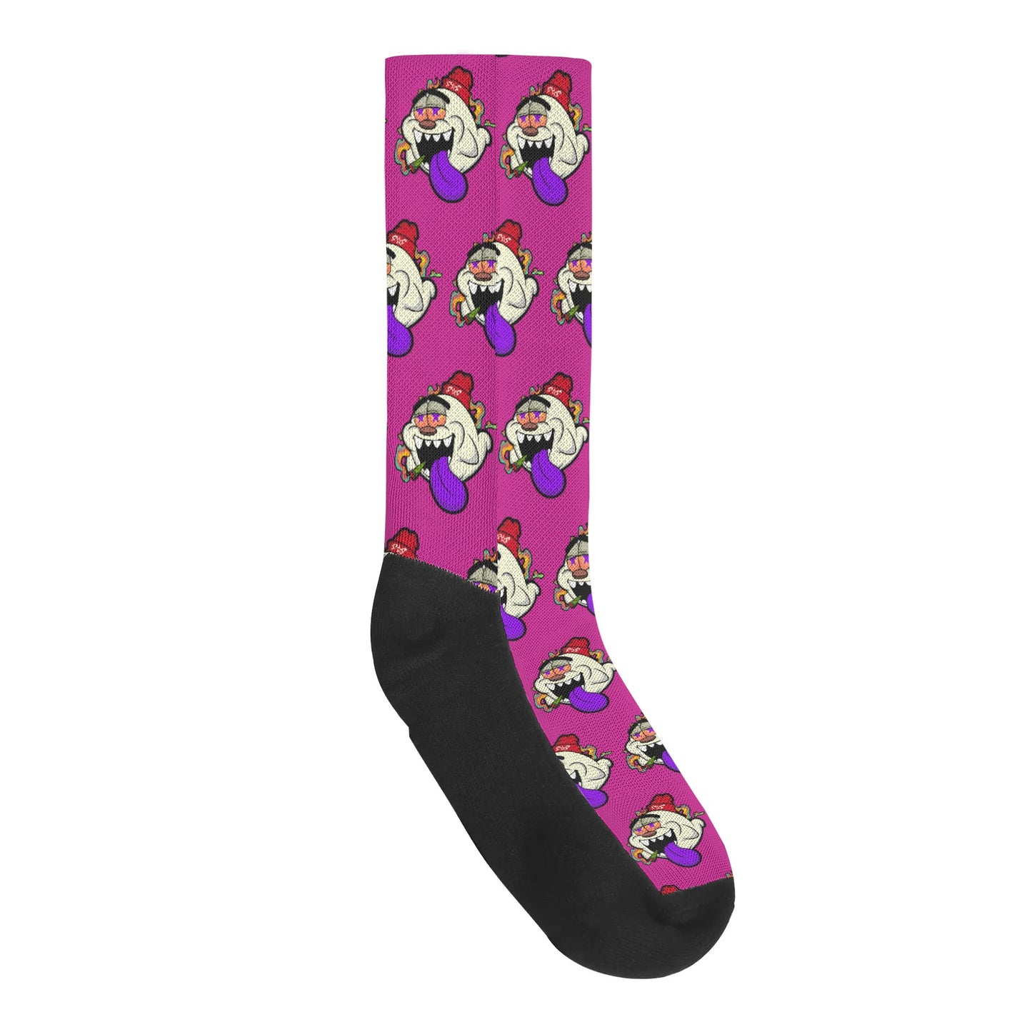 G.S.G Ghost Star Ghouls Purple Crew Socks *Free Bag Included