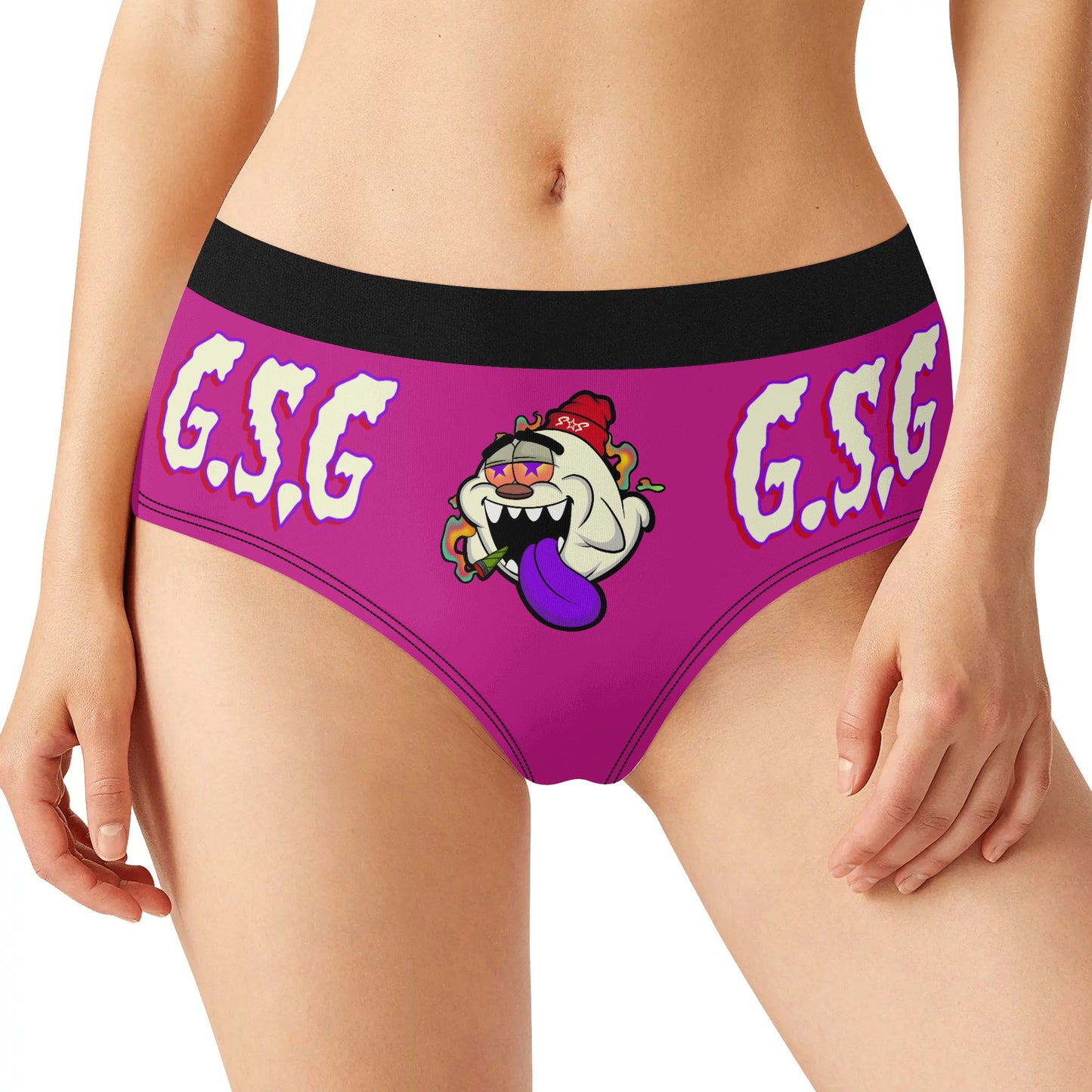 G.S.G Ghost Star Girl Womens Purple Mid Waisted Briefs