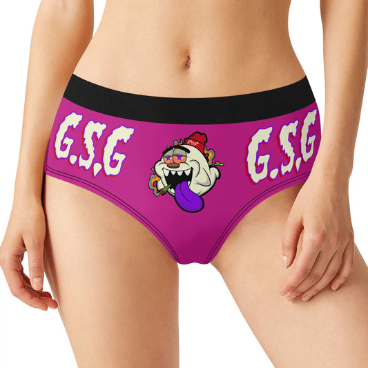 G.S.G Ghost Star Girl Womens Purple Mid Waisted Briefs