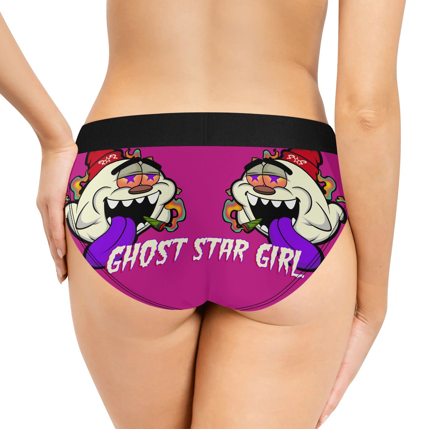 G.S.G Ghost Star Girl Womens Purple Mid Waisted Briefs