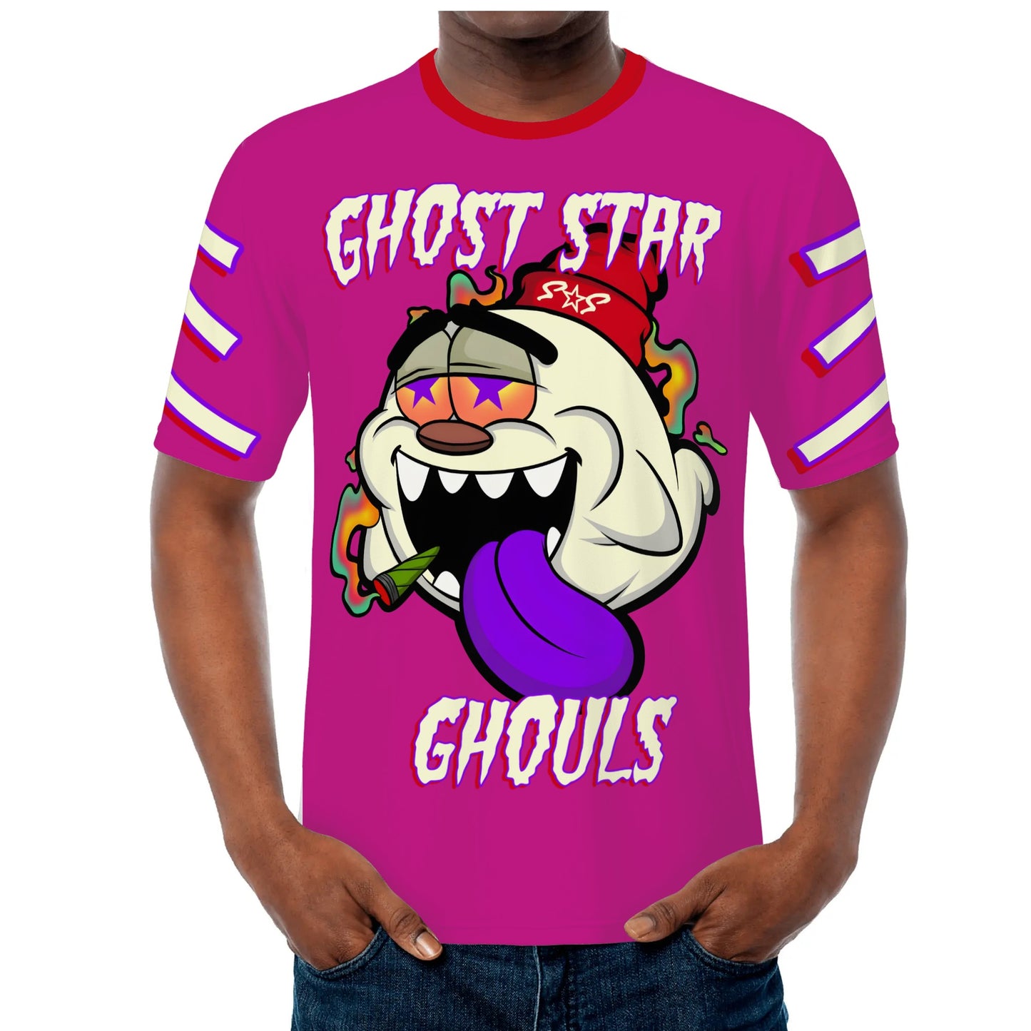 G.S.G Ghost Star Ghouls S.O.S Ghost Edition Mens Purple T-shirts