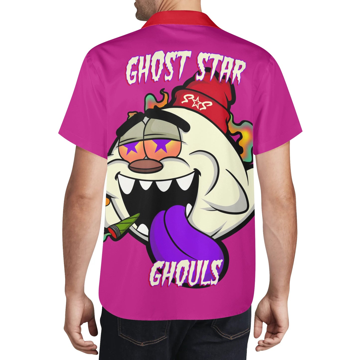 G.S.G Ghost Star Ghouls Mens Purple Hawaiian Shirt