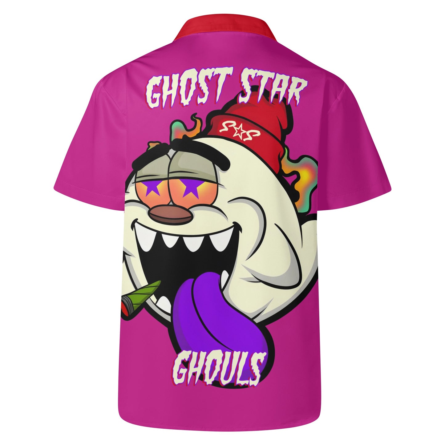 G.S.G Ghost Star Ghouls Mens Purple Hawaiian Shirt