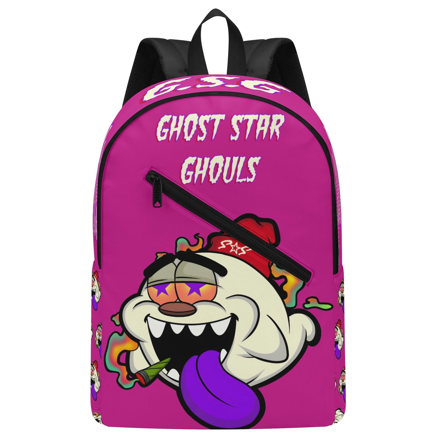 G.S.G Ghost Star Ghouls Mans Purple Laptop Backpack *Free Key Ring*