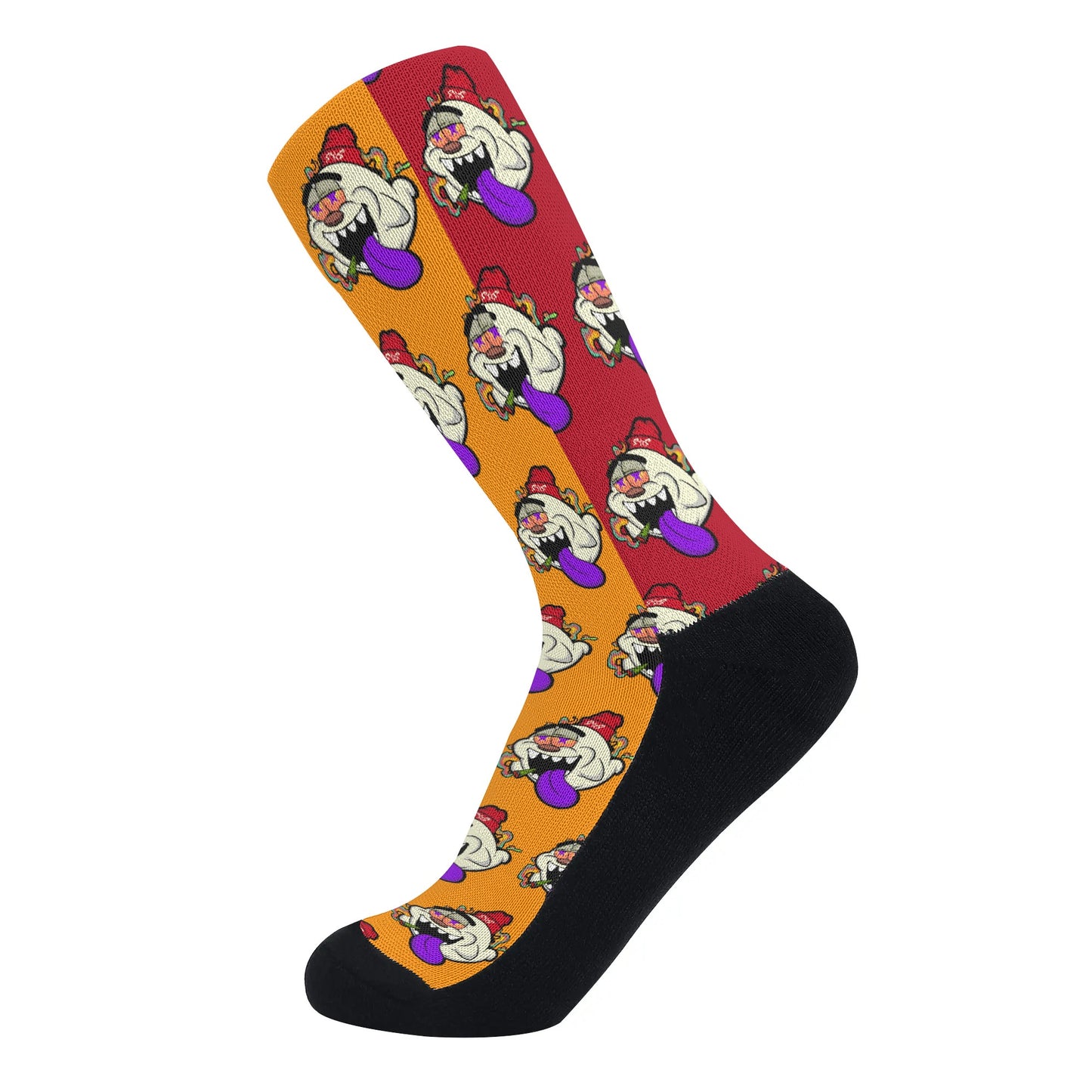 G.S.G Ghost Star Ghouls Orange Crew Socks *Free Bag Included