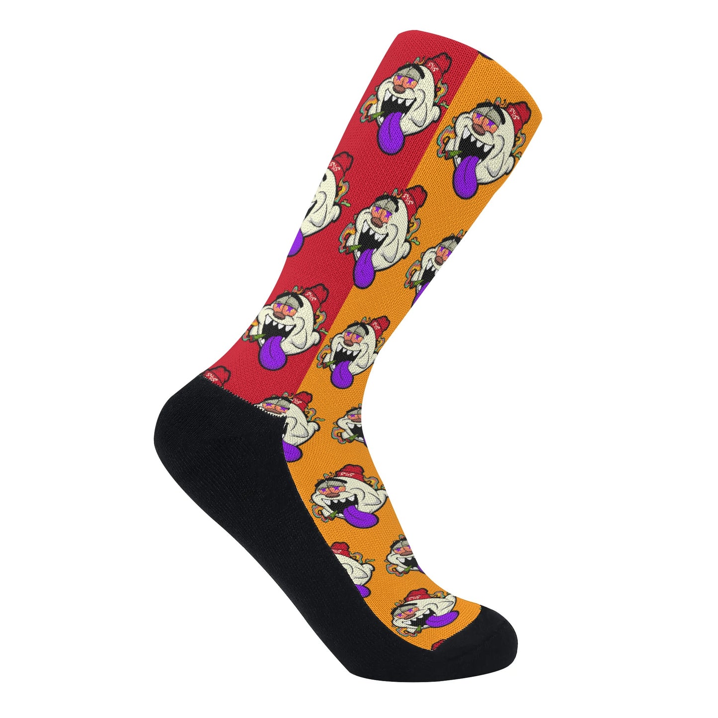 G.S.G Ghost Star Ghouls Orange Crew Socks *Free Bag Included