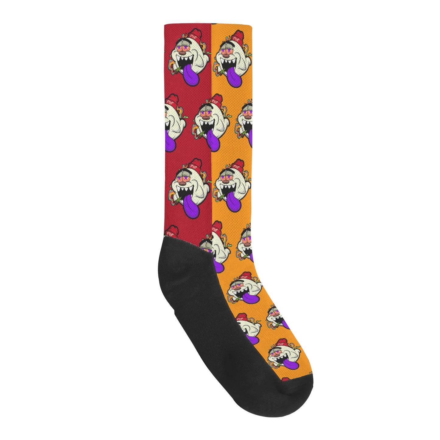 G.S.G Ghost Star Ghouls Orange Crew Socks *Free Bag Included