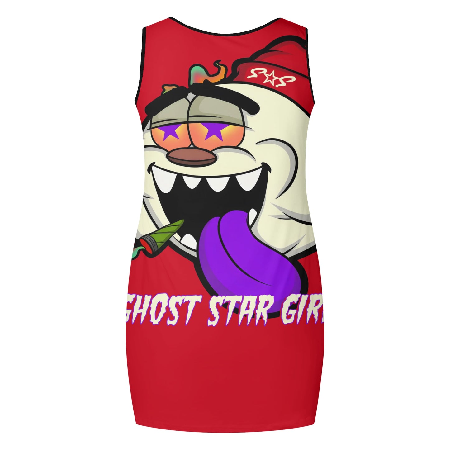 G.S.G Ghost Star Girl Womens Orange Elegant Sleeveless Vest Dress