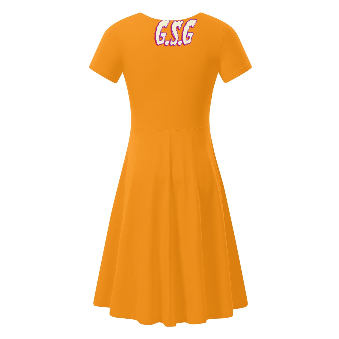 G.S.G Ghost Star Girl Womens Orange Ruffle Summer Dress