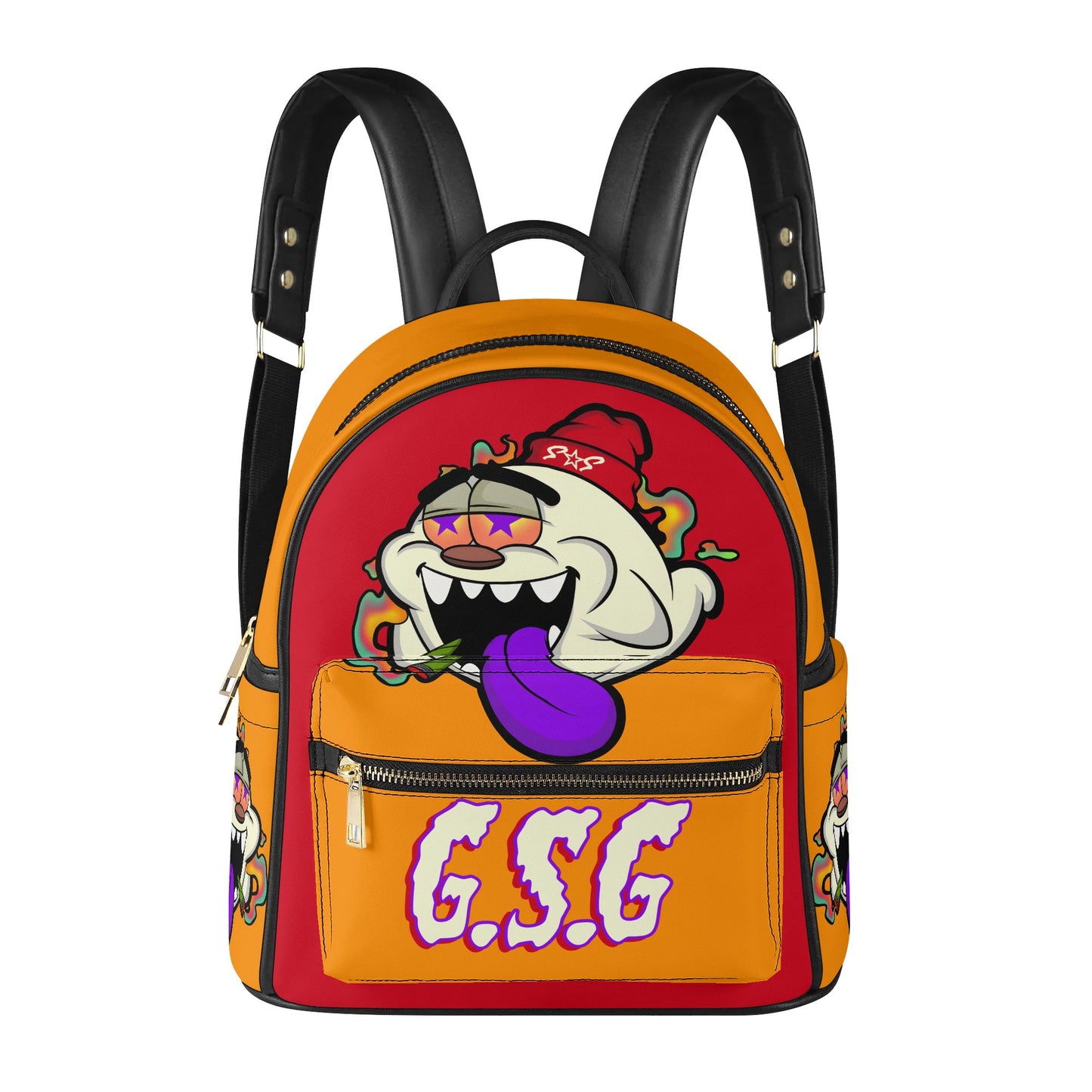 G.S.G Ghost Star Girl Orange/Maroon Backpack