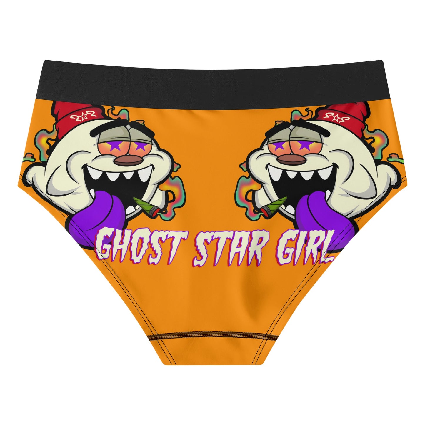 G.S.G Ghost Star Girl Womens Orange Mid Waisted Briefs