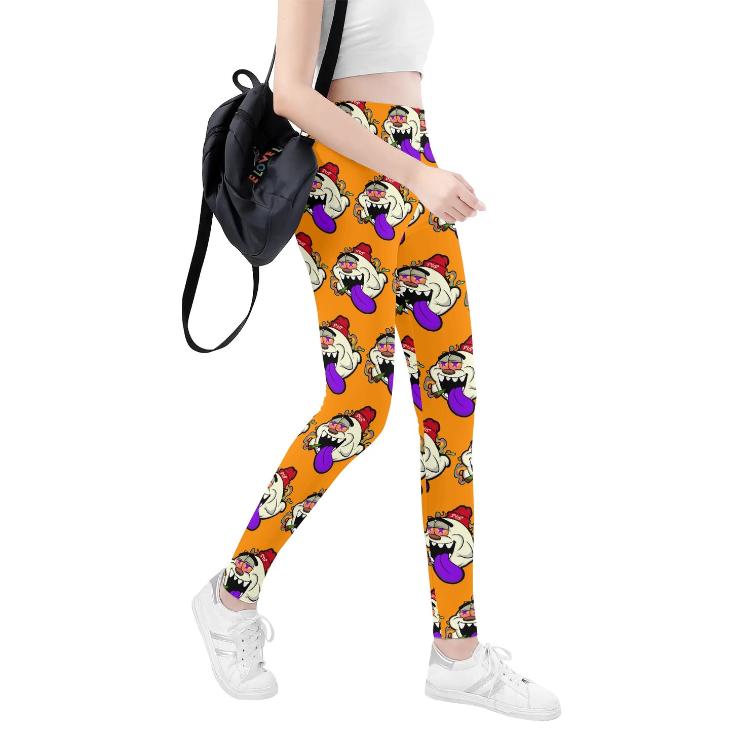 G.S.G Ghost Star Girl Womens Soft Orange Legging Yoga Pants