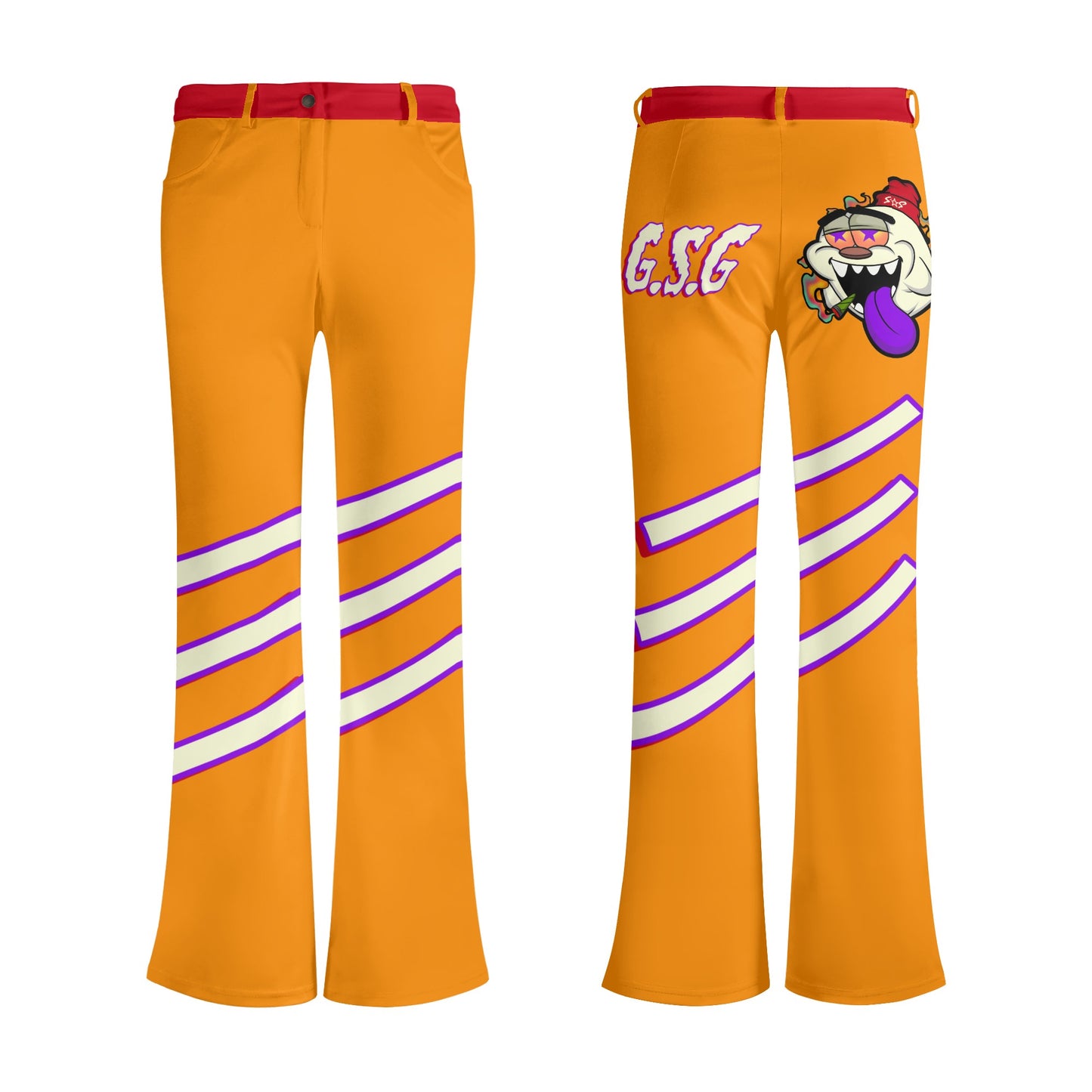 G.S.G Ghost Star Girl Womens Orange Pants