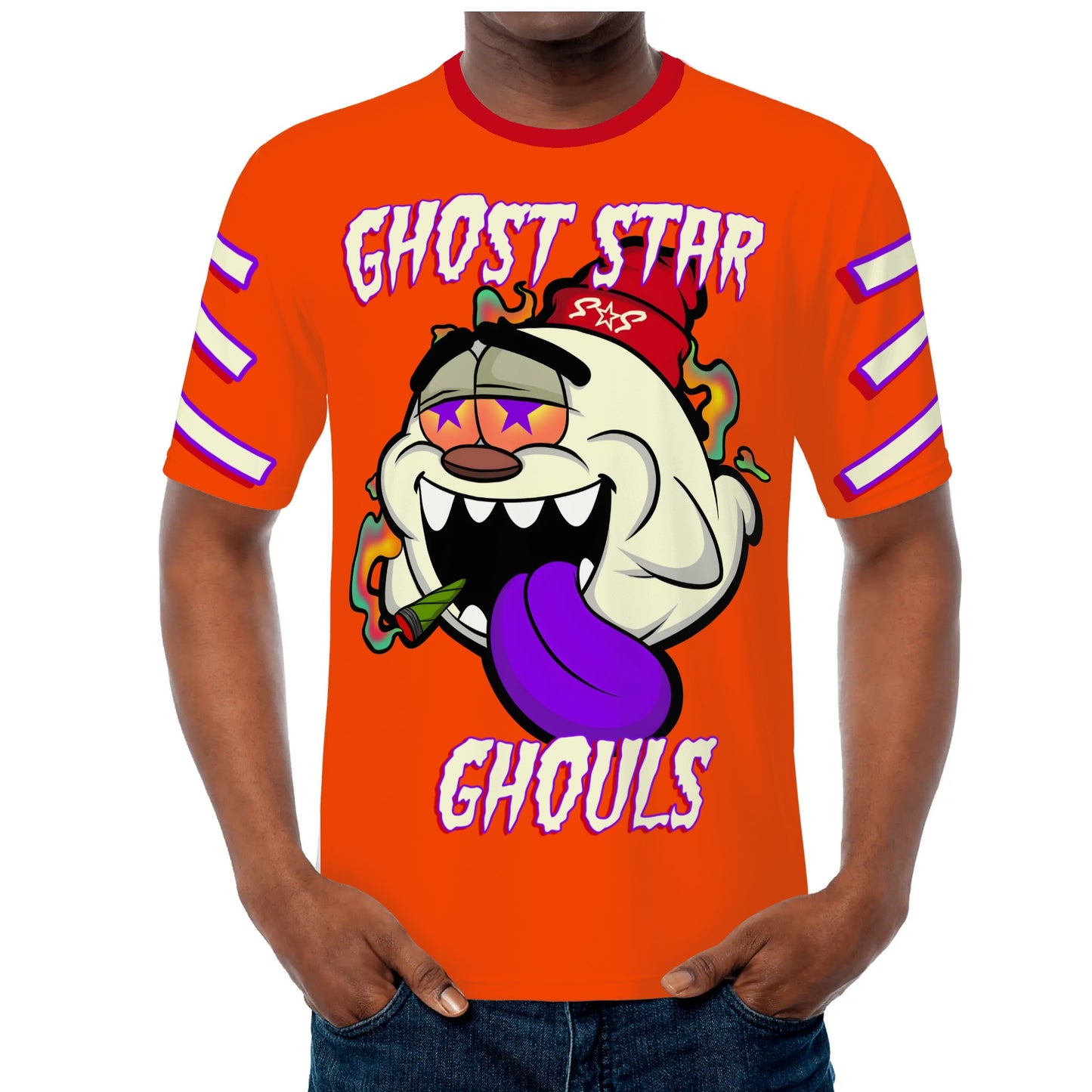 G.S.G Ghost Star Ghouls S.O.S Ghost Edition Mens Dark Orange T-shirts