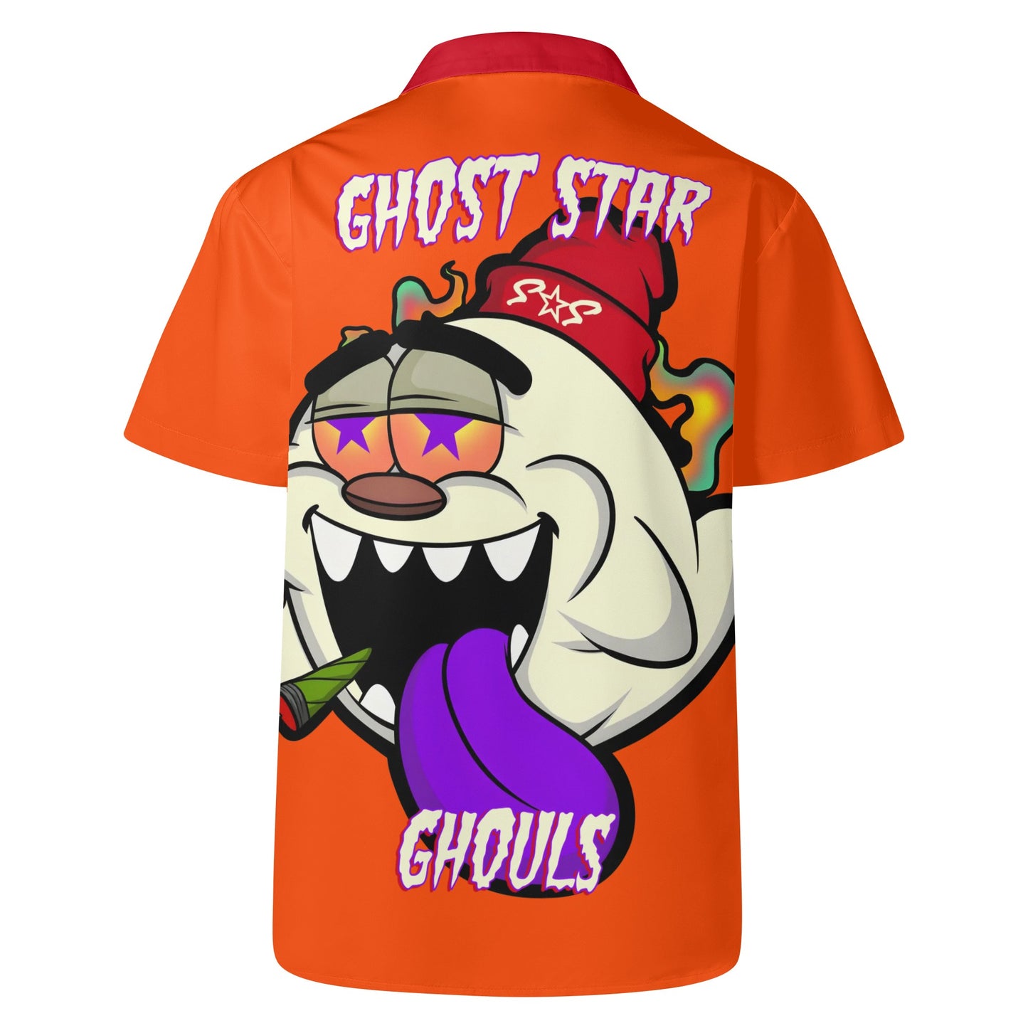 G.S.G Ghost Star Ghouls Mens Dark Orange Hawaiian Shirt