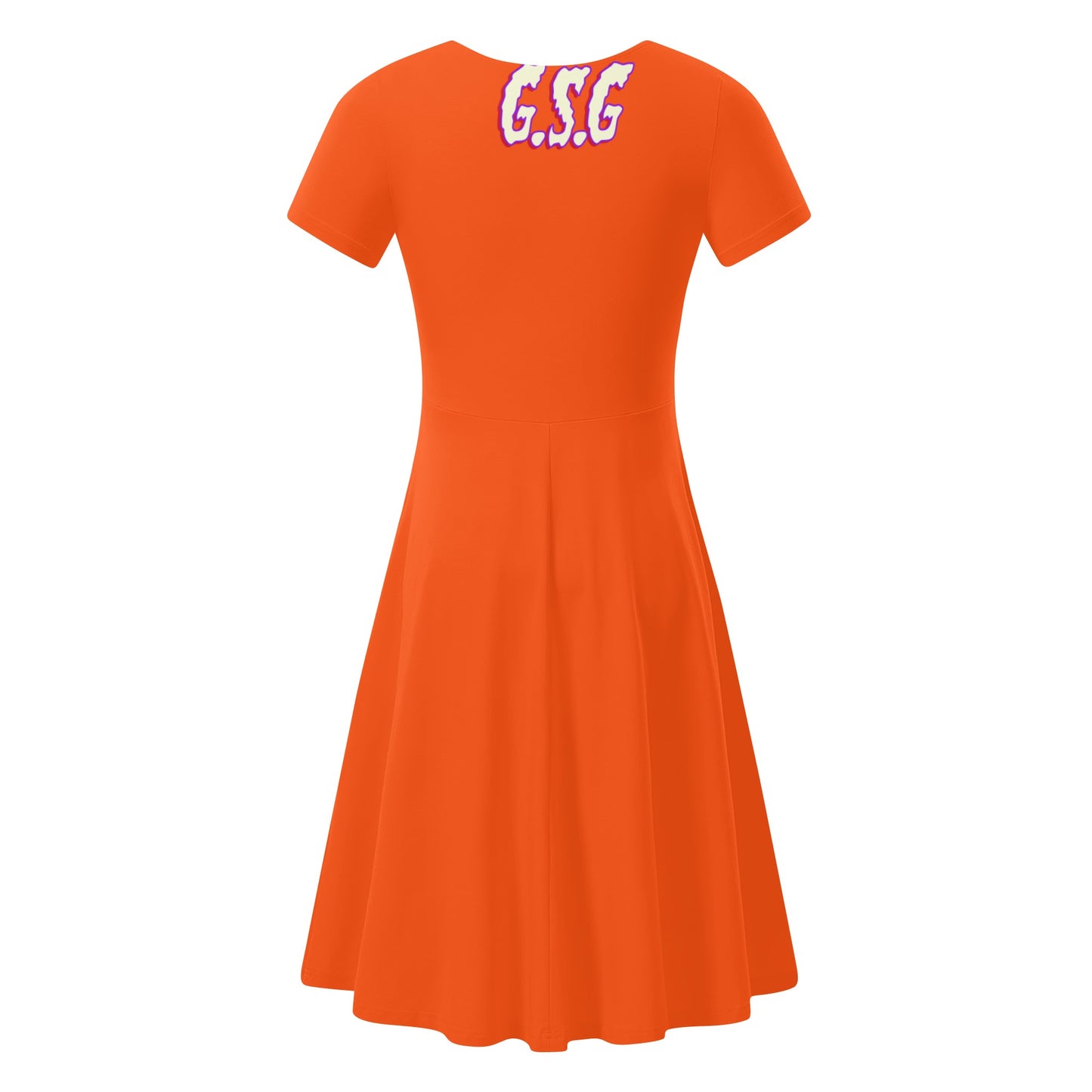 G.S.G Ghost Star Girl Womens Dark Orange Ruffle Summer Dress