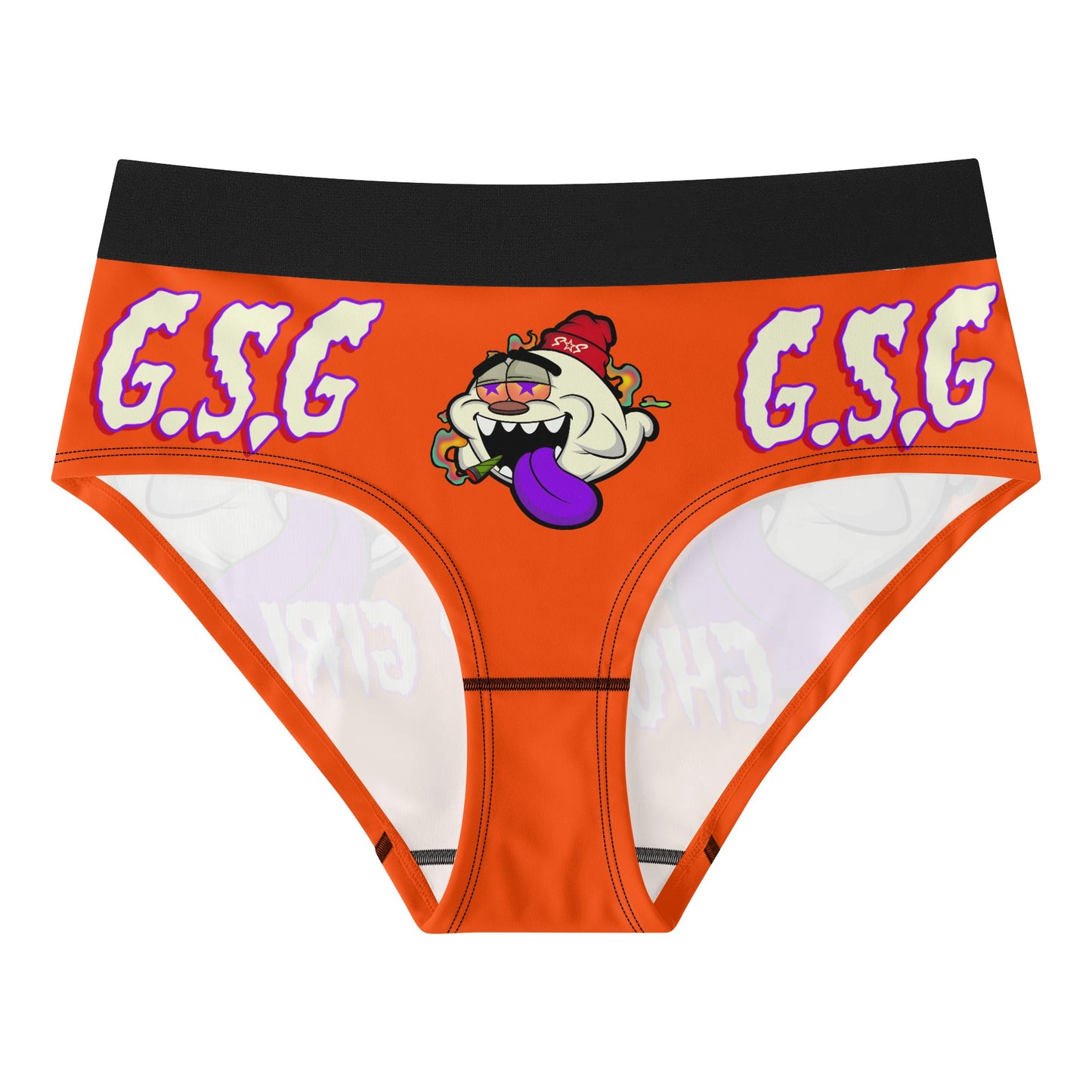 G.S.G Ghost Star Girl Womens Dark Orange Mid Waisted Briefs