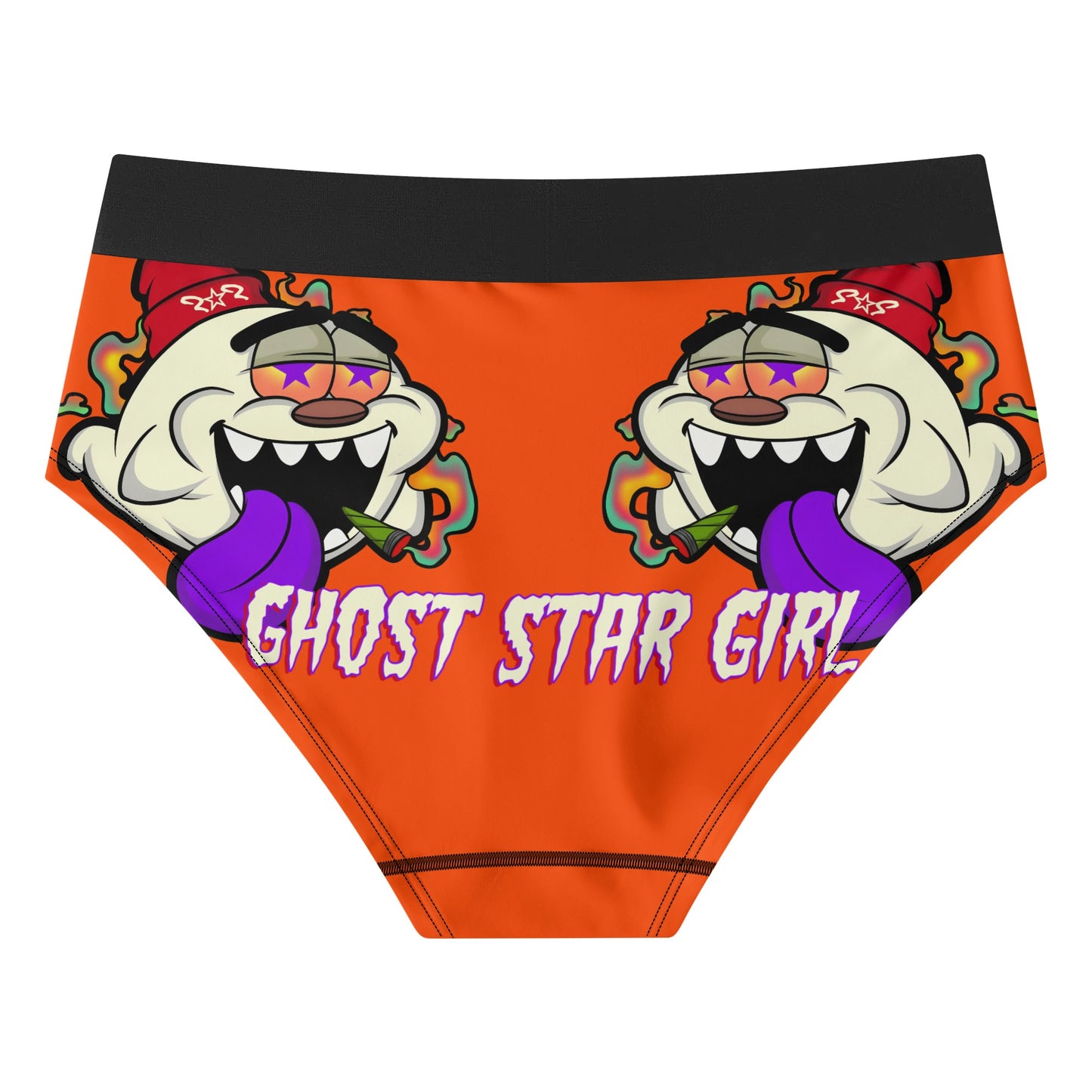 G.S.G Ghost Star Girl Womens Dark Orange Mid Waisted Briefs