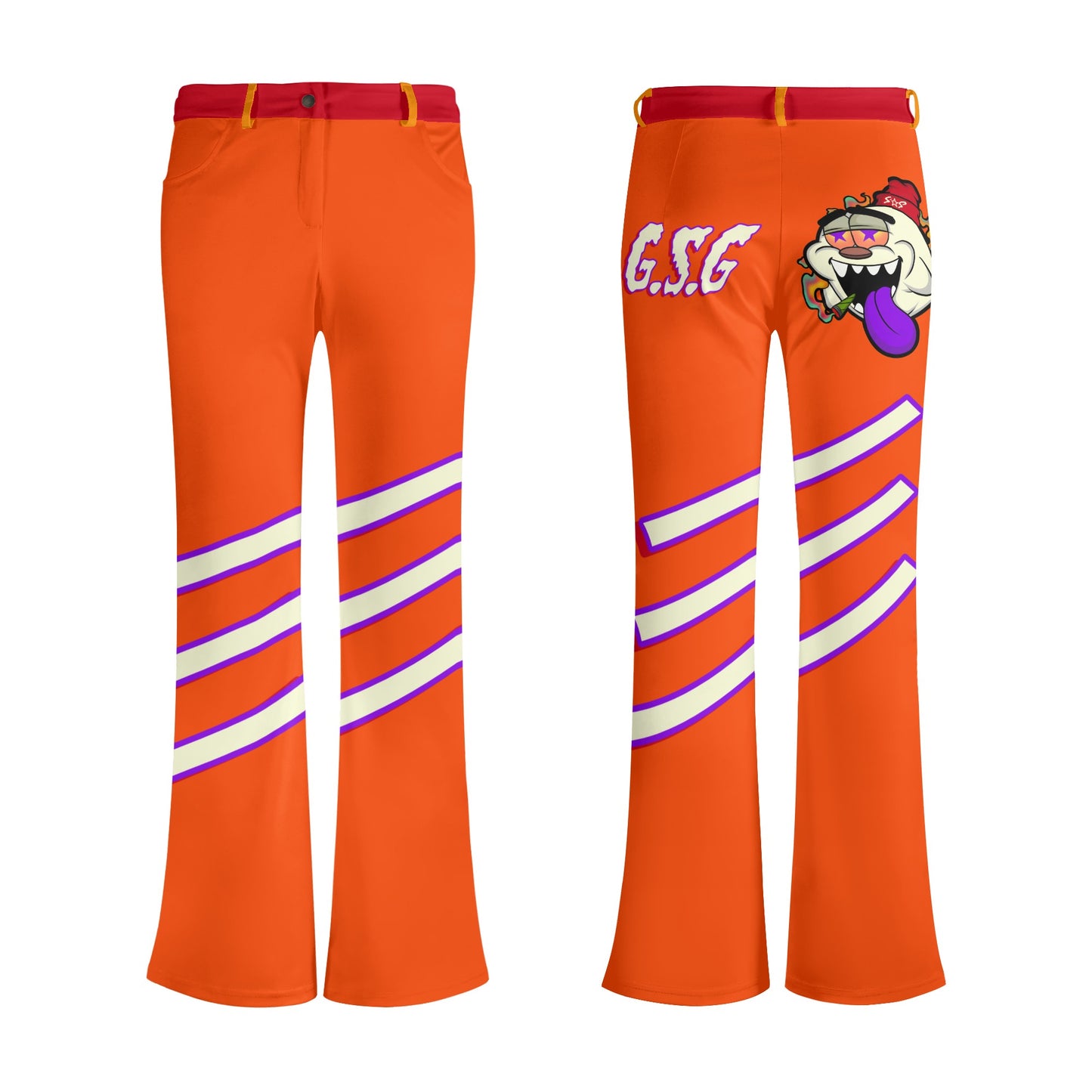 G.S.G Ghost Star Girl Womens Dark Orange Pants