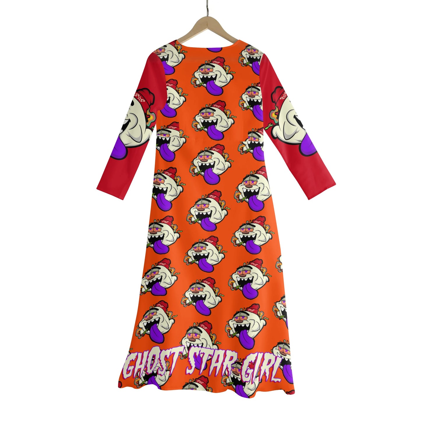 G.S.G Ghost Star Girl Womens Dark Orange Tie-Up Beach Cover Up Dress