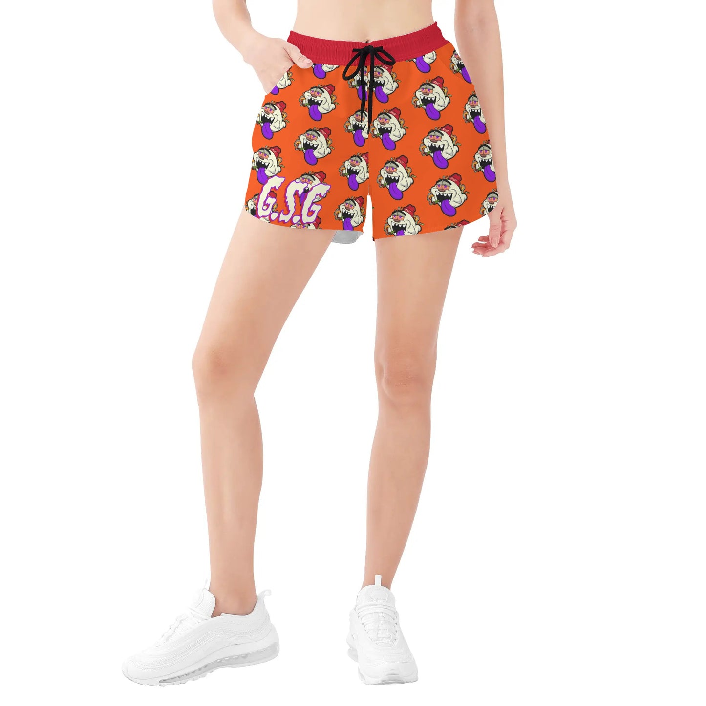 G.S.G Ghost Star Girl Womens Dark Orange Shorts