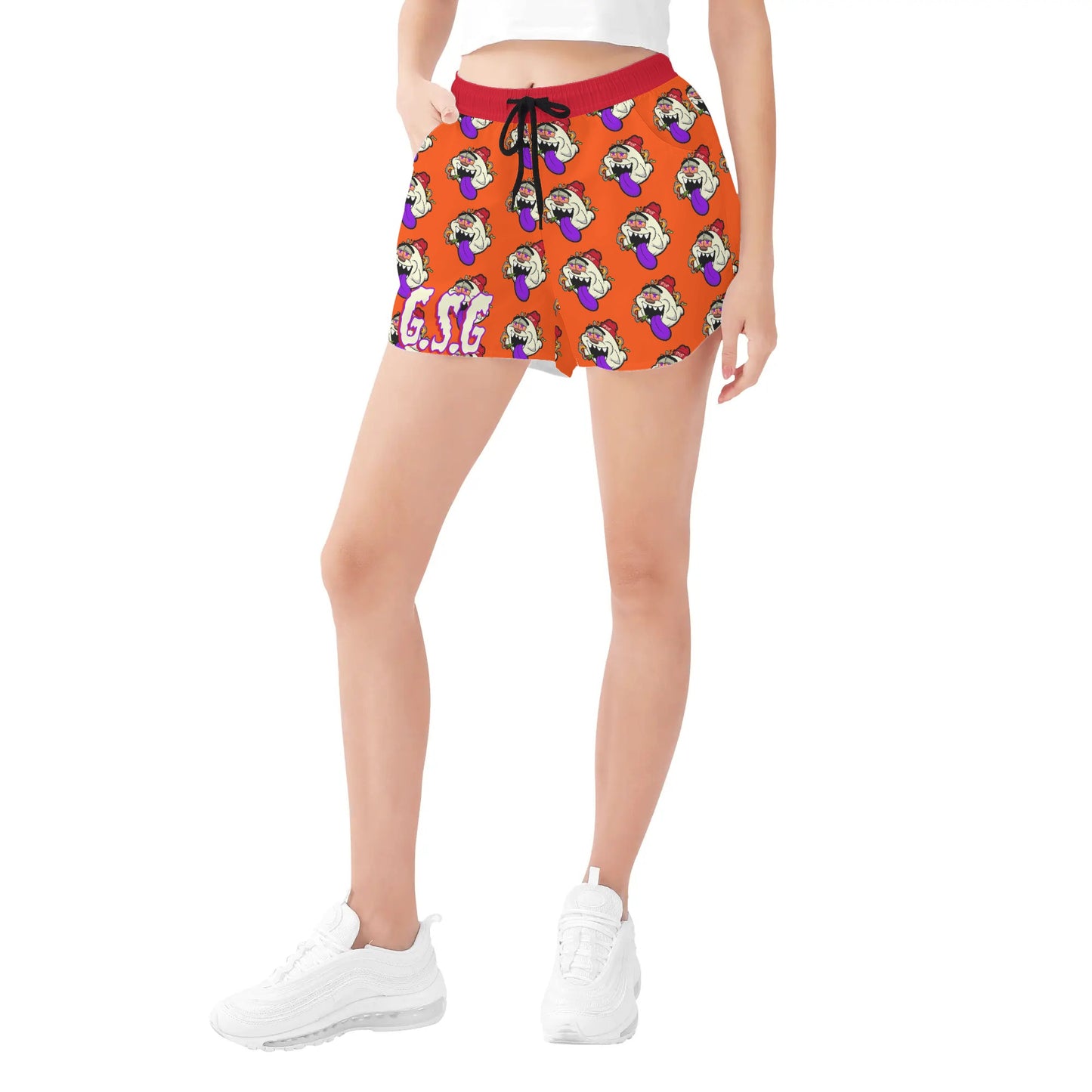 G.S.G Ghost Star Girl Womens Dark Orange Shorts