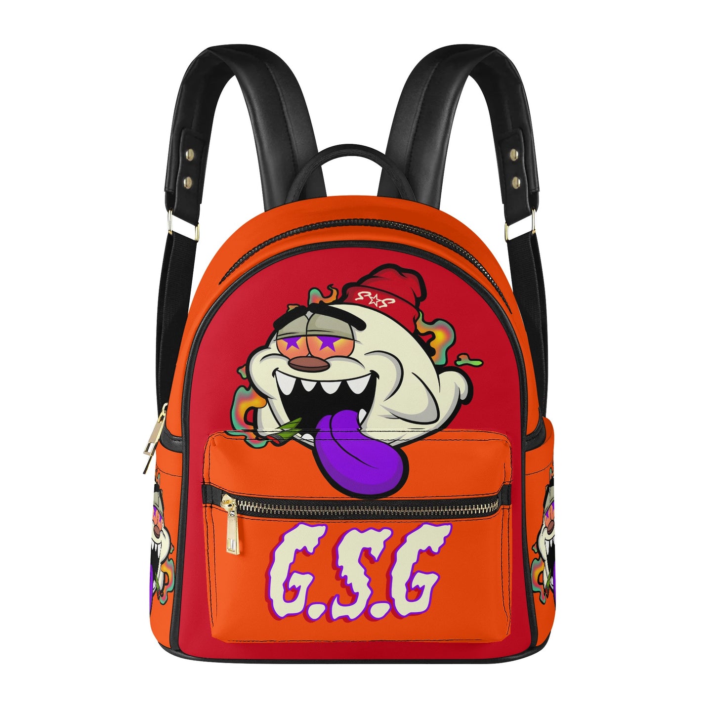 G.S.G Ghost Star Girl DarkOrange/Maroon Backpack