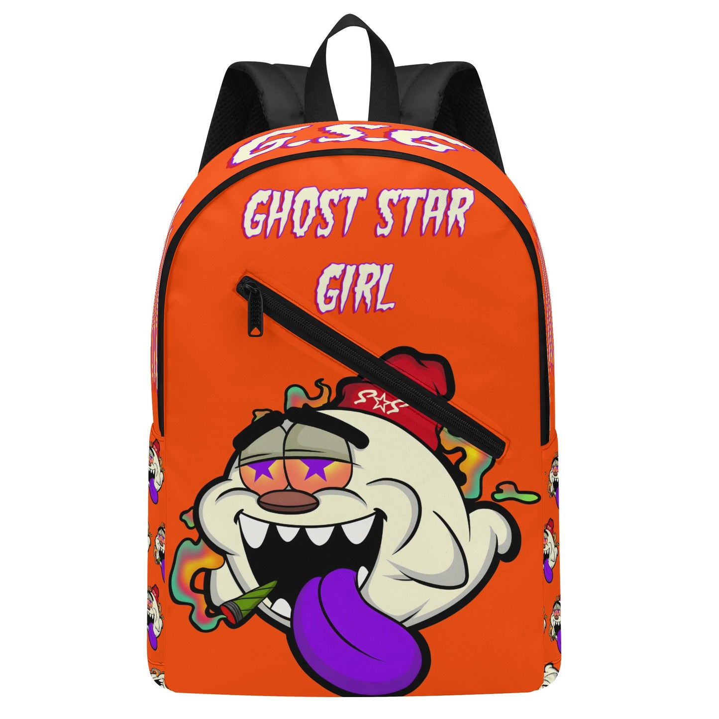 G.S.G Ghost Star Ghouls Mans Dark Orange Laptop Backpack *Free Key Ring*