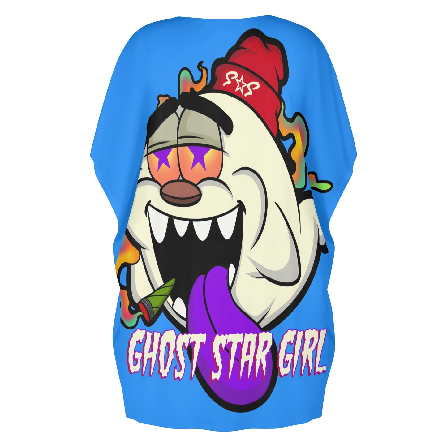 G.S.G Ghost Star Ghouls Blue Womens Daily Star Size Loose Dress