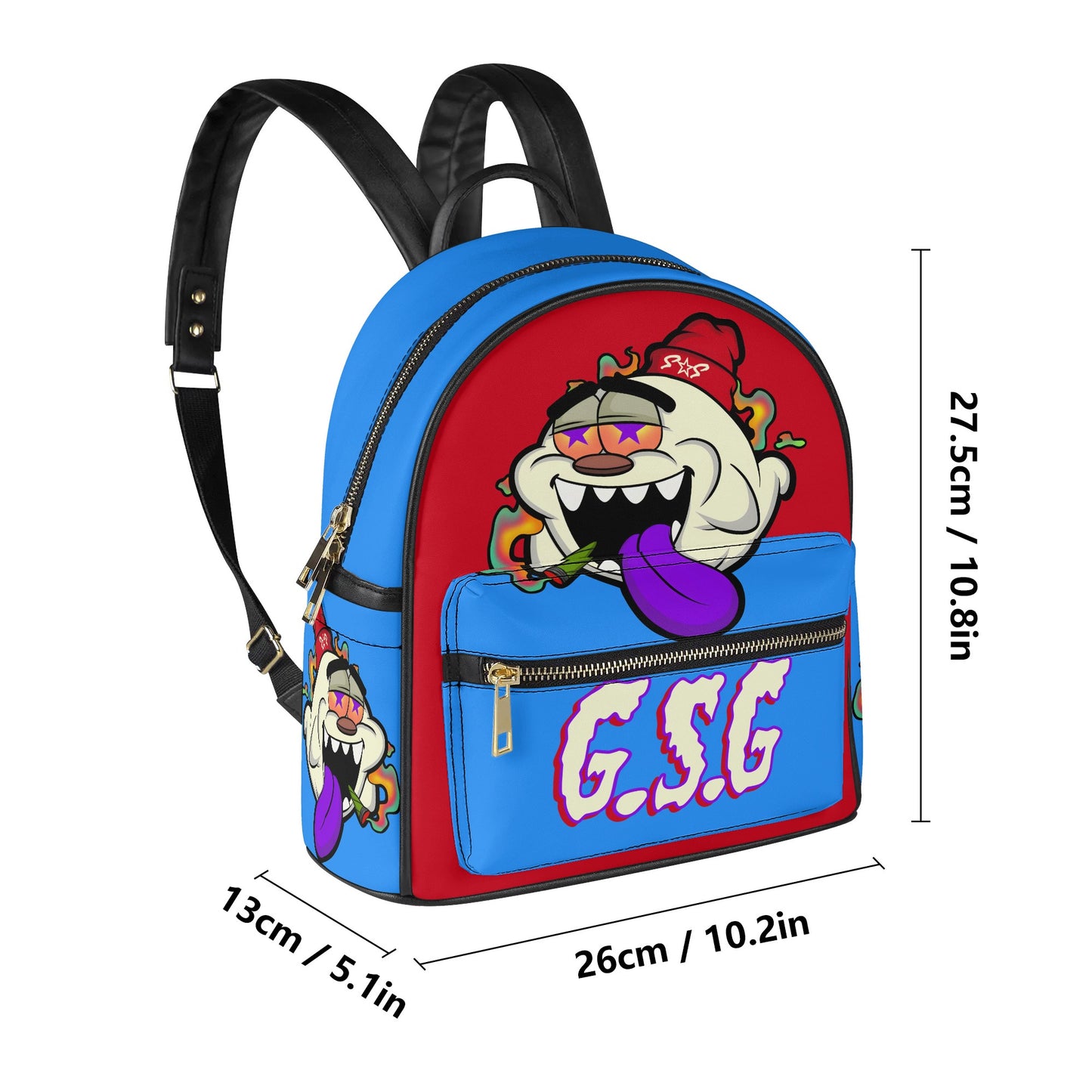 G.S.G Ghost Star Girl Blue/Maroon Backpack