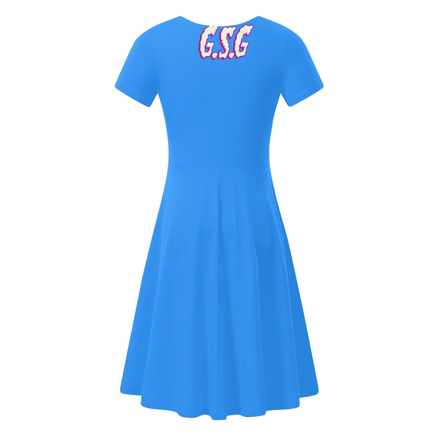 G.S.G Ghost Star Girl Womens Blue Ruffle Summer Dress