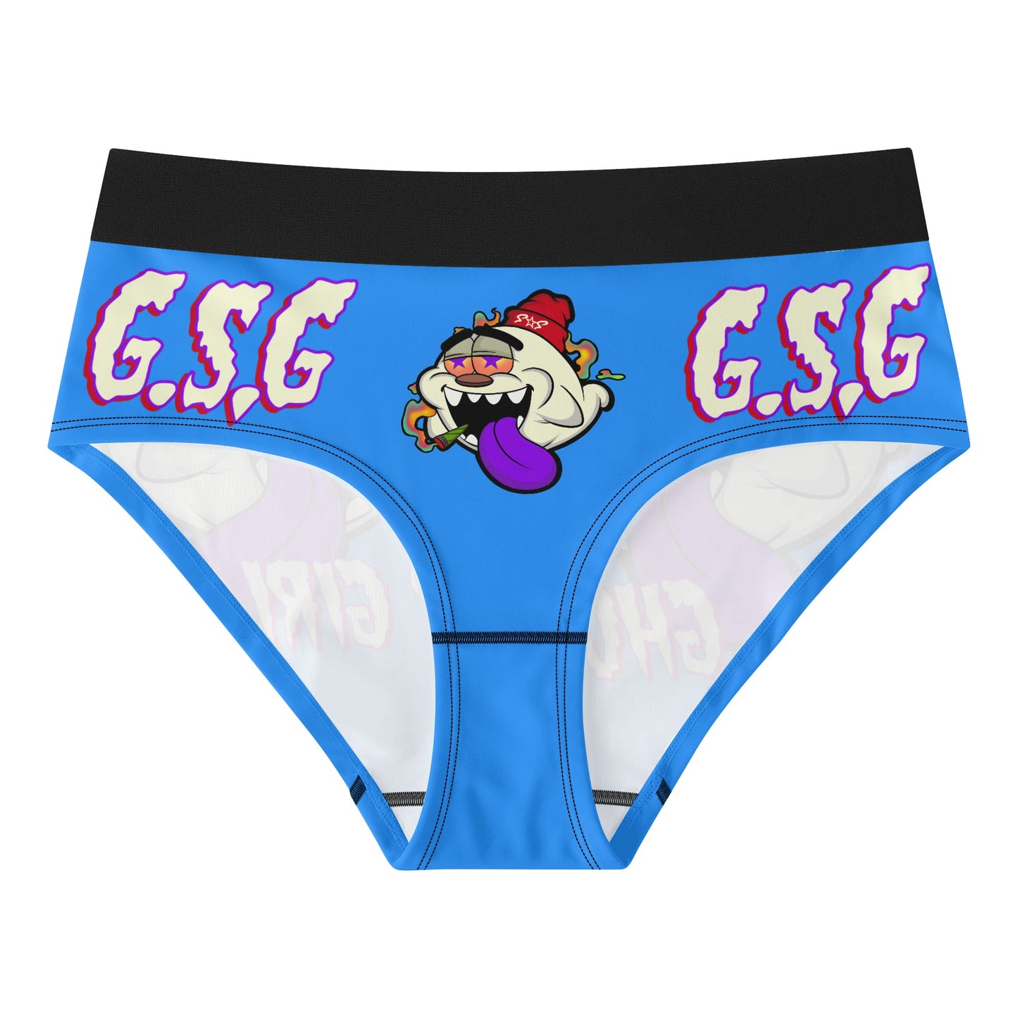 G.S.G Ghost Star Girl Womens Blue Mid Waisted Briefs