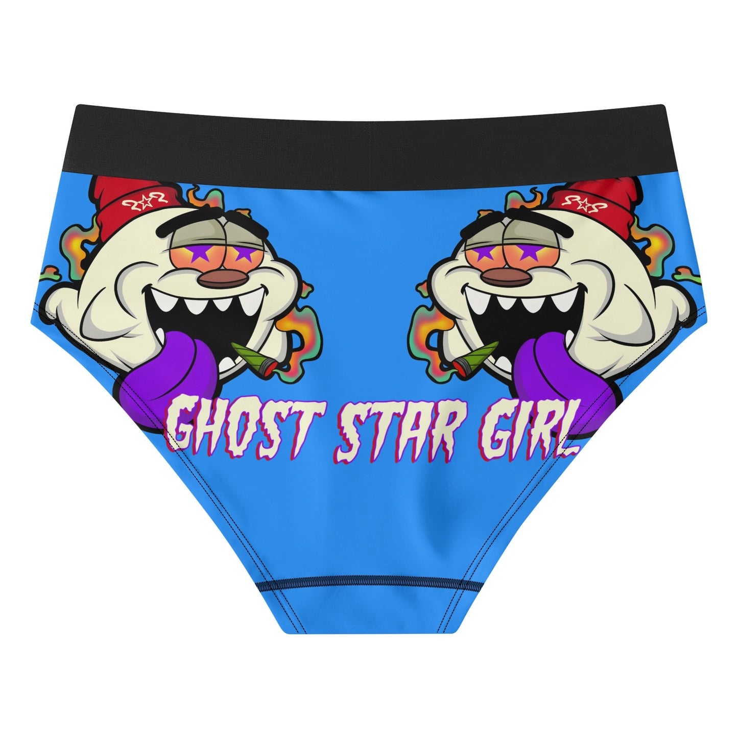 G.S.G Ghost Star Girl Womens Blue Mid Waisted Briefs