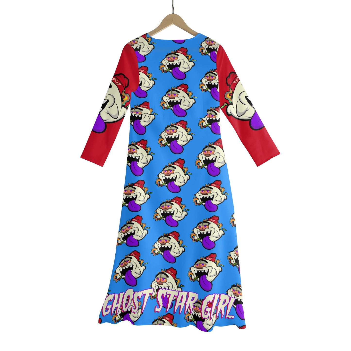 G.S.G Ghost Star Girl Womens Blue Tie-Up Beach Cover Up Dress