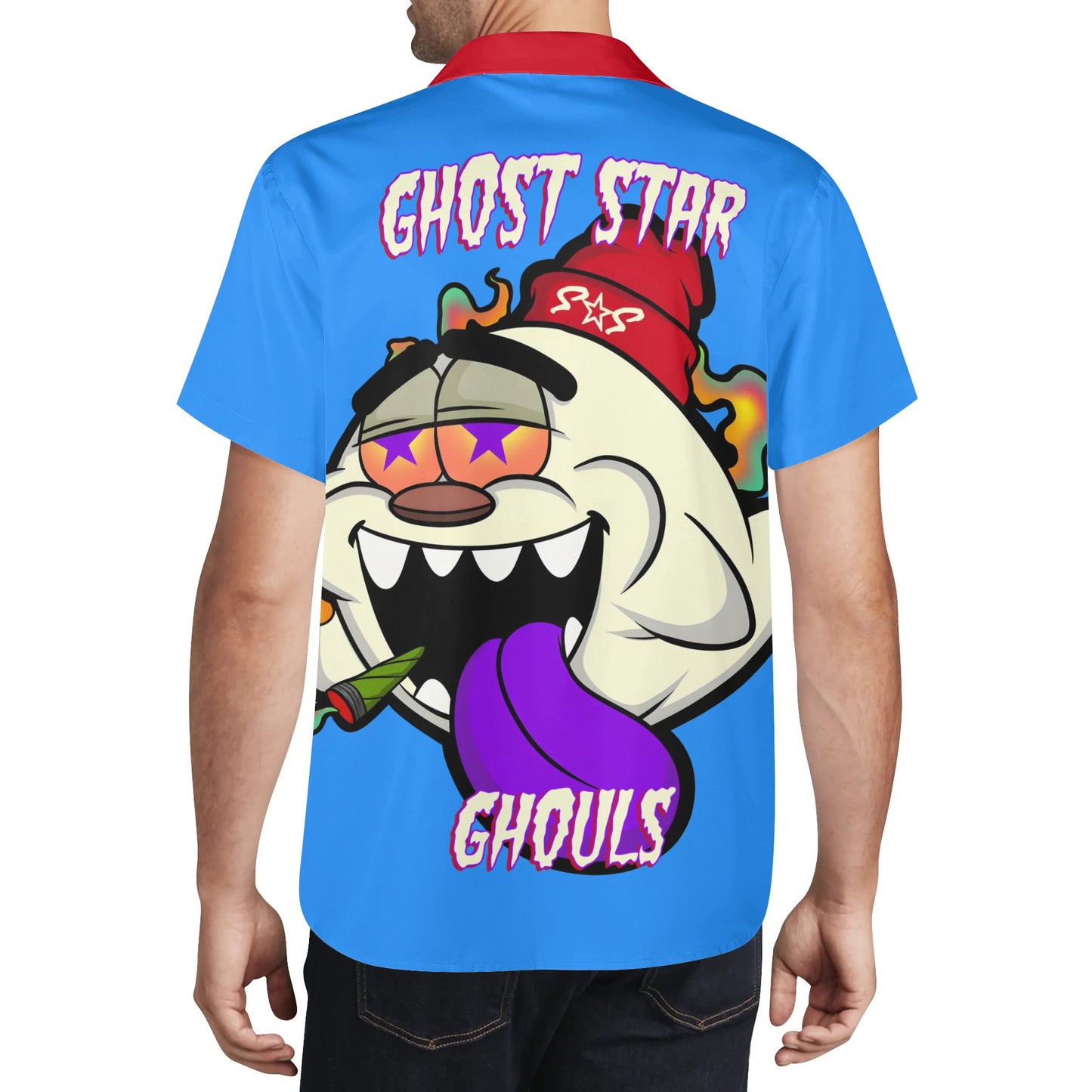 G.S.G Ghost Star Ghouls Mens Blue Hawaiian Shirt