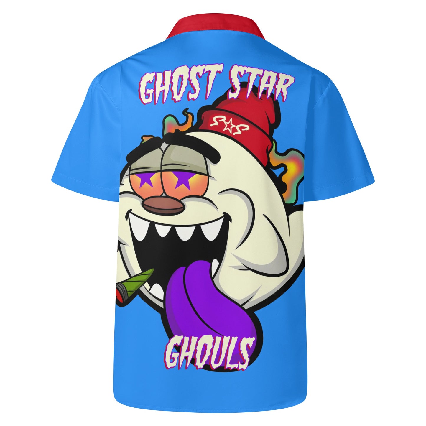 G.S.G Ghost Star Ghouls Mens Blue Hawaiian Shirt