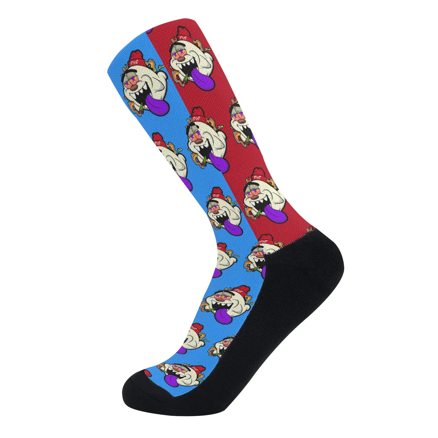 G.S.G Ghost Star Ghouls Blue/Maroon Crew Socks *Free Bag Included