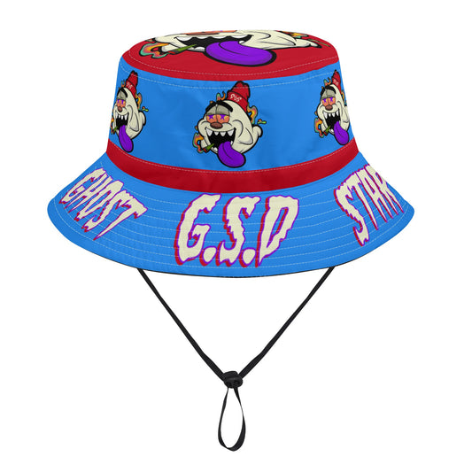 G.S.G Ghost Star Ghouls Blue/Maroon Bucket Hats with Adjustable String