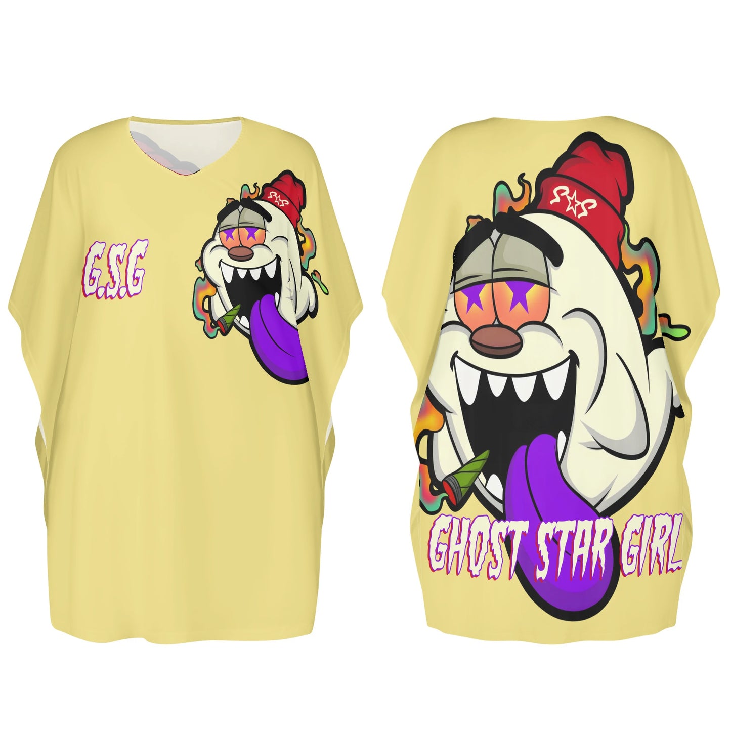 G.S.G Ghost Star Ghouls Tan Womens Daily Star Size Loose Dress