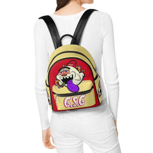 G.S.G Ghost Star Girl Tan/Maroon Backpack